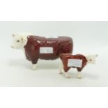 Beswick Hereford family, comprising Bull 1363A and Calf 1827C(2)