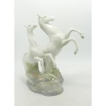 Porcelanas Miquel Requena Figure of rearing horses, height 28cm