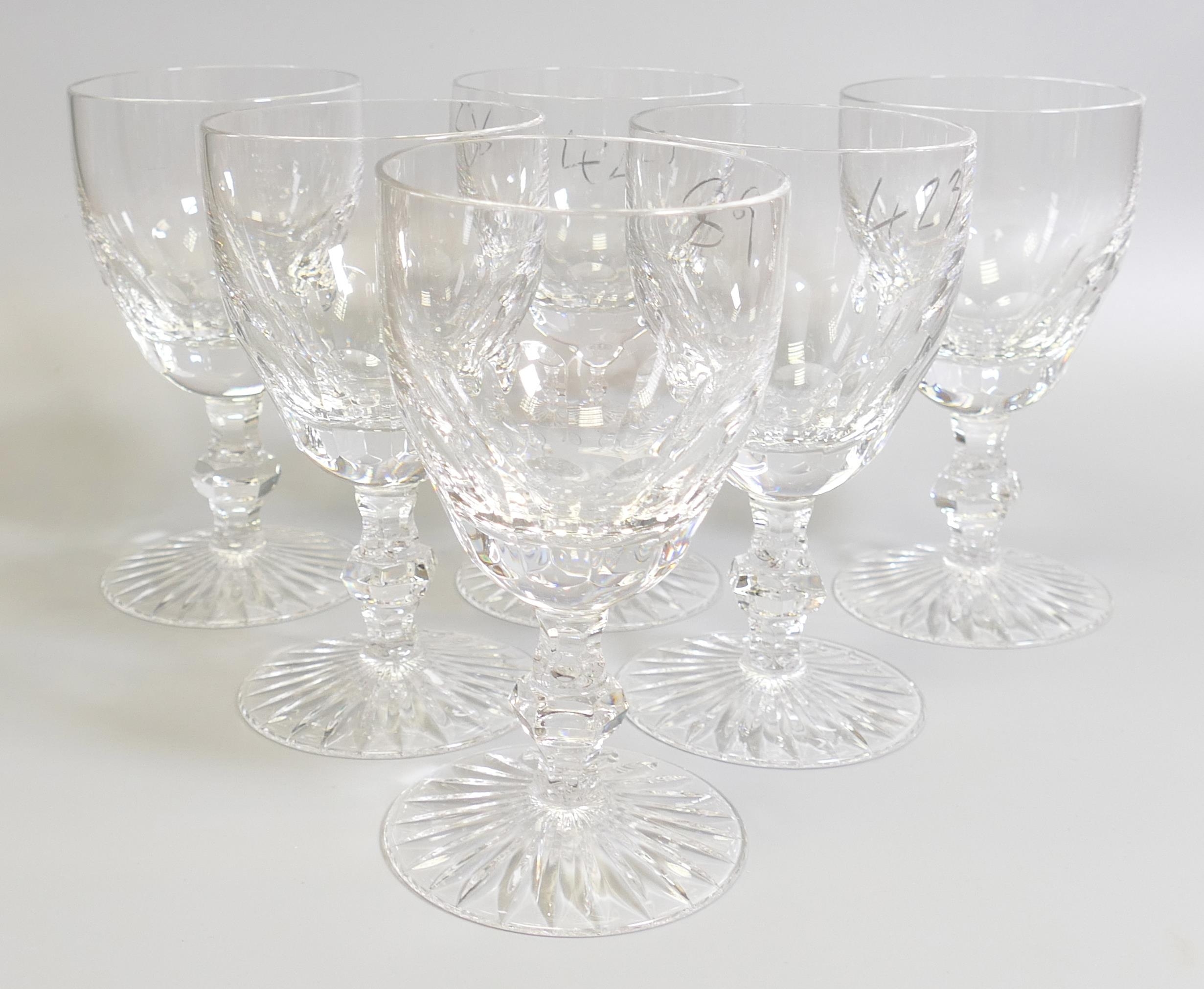 Boxed Ajka Crystal Cumbria Style Water Goblets x 6