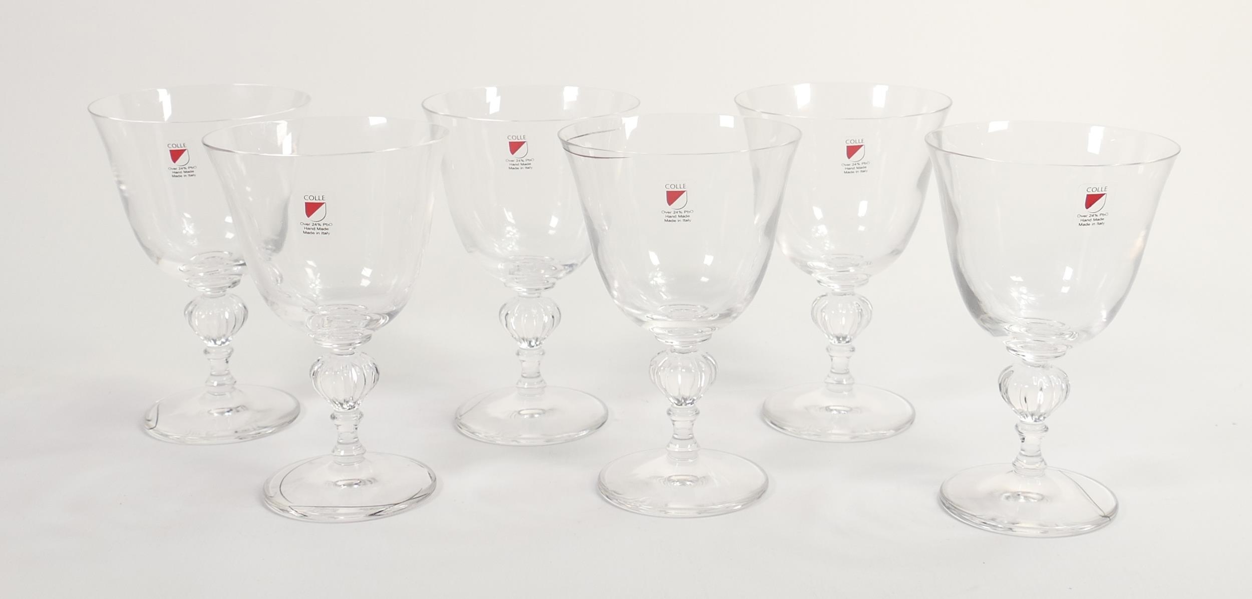 Boxed Collevilca for De Lamerie Fine Bone China un decorated glass crystal Red Wine Glasses,