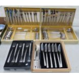 A collection Cased part Cutlery sets