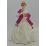 Royal Worcester Lady Figure First Dance 3629 (white & pink colour way)