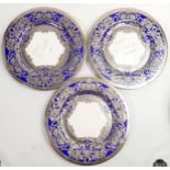 De Lamerie Fine Bone China heavily gilded Royal Bow dinner Plates, specially made high end quality