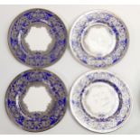 De Lamerie Fine Bone China heavily gilded Royal Bow Dinner Plates, specially made high end quality