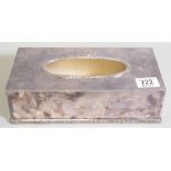 De Lamerie Silver Plated Tissue Box with Islamic Crested Eagle Motif