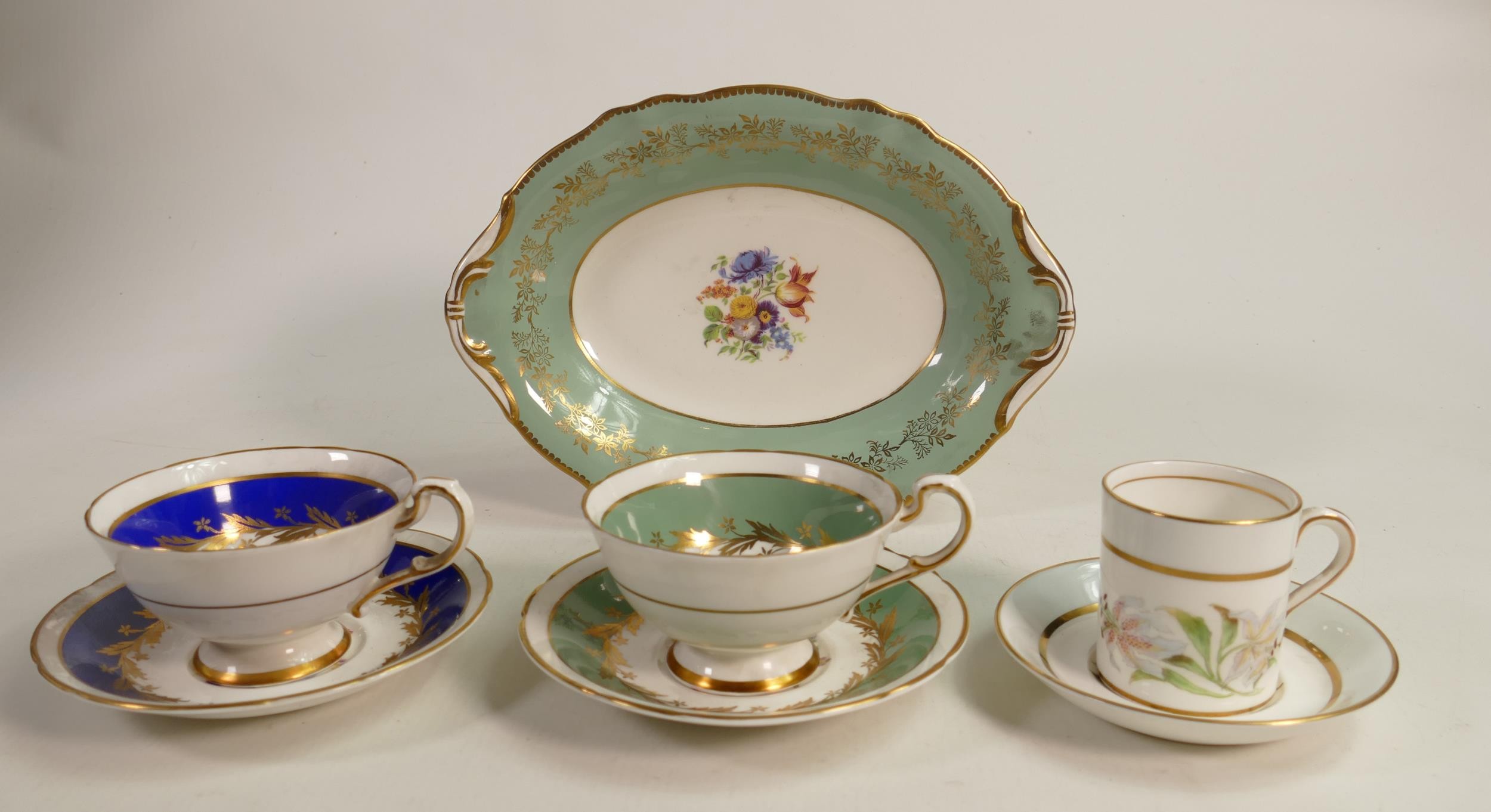 A collection of Paragon hand decorated cups saucers & similar coffee cans & saucers. (24 pieces).