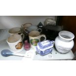 Wade Ceramics, a collection of Advertising Tankards, vases, ornaments etc , These items were removed