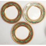 De Lamerie Fine Bone China heavily gilded Dinner Plates, specially made high end quality item,