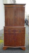 Reproduction Yew drinks Cabinet, length 74, depth 42 & height 146cm