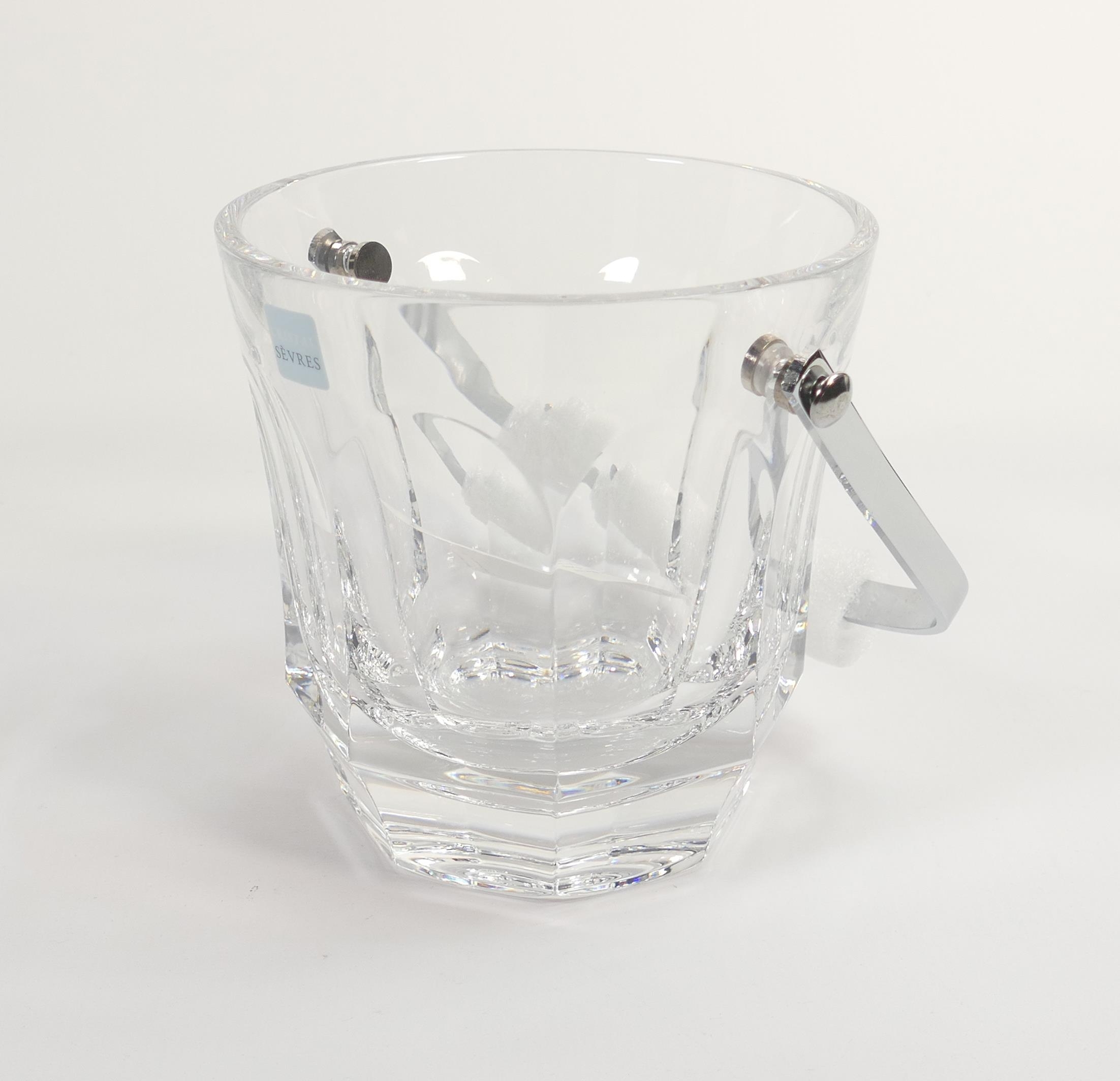 Boxed Serves for De Lamerie Fine Bone China heavy Undecorated Glass Crystal Ice Bucket