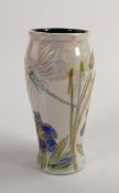 Anita Harris reeds & Iris dragonfly Lustre Bella vase. Gold signed to base, height 18cm