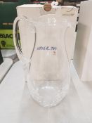 Boxed Colle for De Lamerie Fine Bone China heavy Undecorated Glass Water Jug, height 24.5cm