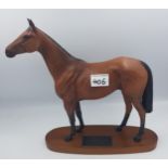 Beswick Connoisseur Racehorse Red Rum on wooden base