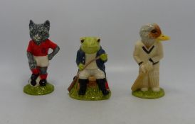 Beswick The Football Felines Collection & Sporting Characters Kitcat , Fly Fishing & Out for a