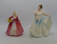 Royal Doulton Lady Figures Lyndsay Hn3645 & Janet Hn1537(2)