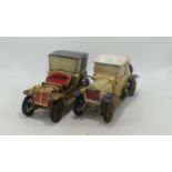 C & C Novelty Pottery Cars Lanchester 1908 & Cadillac 1913(2)