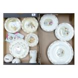 Royal Doulton Bunnykins items to include - dinner plates, salad plates, oatmeal dishes, money