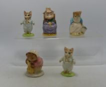 Beswick Beatrix Potter Figures Mrs Tiggy Winkle Buys Provisions, And This pig Had None, Tom Kitten x