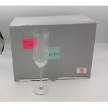 Boxed Serves for De Lamerie Fine Bone China heavy Undecorated Glass Crystal Champagne Flutes