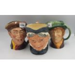 Three Royal Doulton large character jugs, Granny, Arry and Arriet (3).