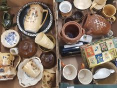 A mixed collection of ceramic items to include studio pottery and Royal commemorative ware (2