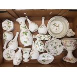A collection of Wedgwood Wild Strawberry patterned items together with a Spode vase (1 tray).