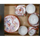 A collection of Oriental Egg Shell type tea ware