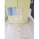 Boxed Serves for De Lamerie Fine Bone China heavy Undecorated Glass Crystal Sherry Glasses(6)