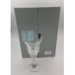 Boxed Serves for De Lamerie Fine Bone China heavy Undecorated Glass Crystal Red Wine Glasses(6)