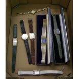 A collection of gentlemen's wrist watches including Rotary, Seiko etc