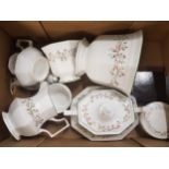 Quantity of Johnson Bros. Eternal Beau Pattern. 2 Planters, Lidded Tureen, Large Jug, Small