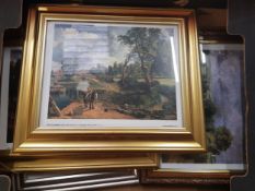 Four John Constable Framed Prints to include 'The Hay Wain', 'Flatford Mill' etc.