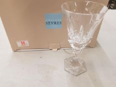 Boxed Serves for De Lamerie Fine Bone China heavy Undecorated Glass Crystal Red Wine Glasses(8 in