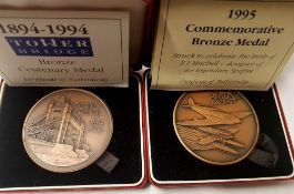1995 Royal Mint Commemorative bronze medal, struck to celebrate the birth of Spitfire designer R J