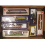 A collection of boxed Lima and Bachmann locomotives (1 tray).