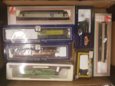 A collection of boxed Lima and Bachmann locomotives (1 tray).