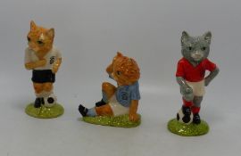 Beswick The Football Felines Collection to include Kitcat FF3, Mee-Ouch FF2 & Dribble FF4(3)
