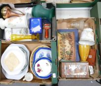 A mixed collection of items to include decorative pottery, vintage glass items etc ( 3 trays)