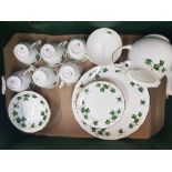 A collection of Colclough tea ware items, 6 trio's, sugar bowl, teapot (lid absent) (1 tray).