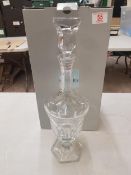 Boxed Serves for De Lamerie Fine Bone China heavy Undecorated Glass Crystal Chenonceaux Carafe
