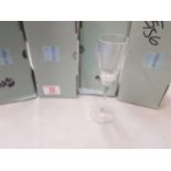 Boxed Serves for De Lamerie Fine Bone China heavy Undecorated Glass Crystal Sherry Glasses(4)