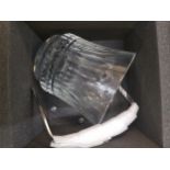 Boxed Serves for De Lamerie Fine Bone China heavy Undecorated Glass Crystal Ice Bucket