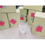 Boxed Serves for De Lamerie Fine Bone China heavy Undecorated Glass Crystal Tumbler, each 11cm(7)
