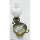 Brass Oil Lamp & large Centerpiece Fruit Bowl(2)