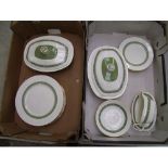 Royal Doulton Dinner ware items in the Rondelay pattern to include 2 Lidded Tureens, 5 dinner