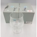 Boxed Serves for De Lamerie Fine Bone China heavy Undecorated Glass Crystal Brandy Glasses(2)