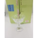 Boxed Serves for De Lamerie Fine Bone China heavy Undecorated Glass Crystal Martini Glasses(6)