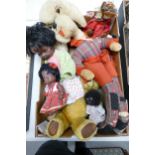 A collection of Vintage Dolls & Teddy Bears including Robin Reeve Dolls, Chiltern Small Doll,
