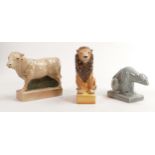 Wade Taurus the Bull, The British Lion & Polar Bear limited edition figures, height of tallest 15.