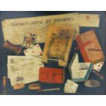 Oil painting. A still life of cards, books etc. Oil painting 51 x 61 cm.